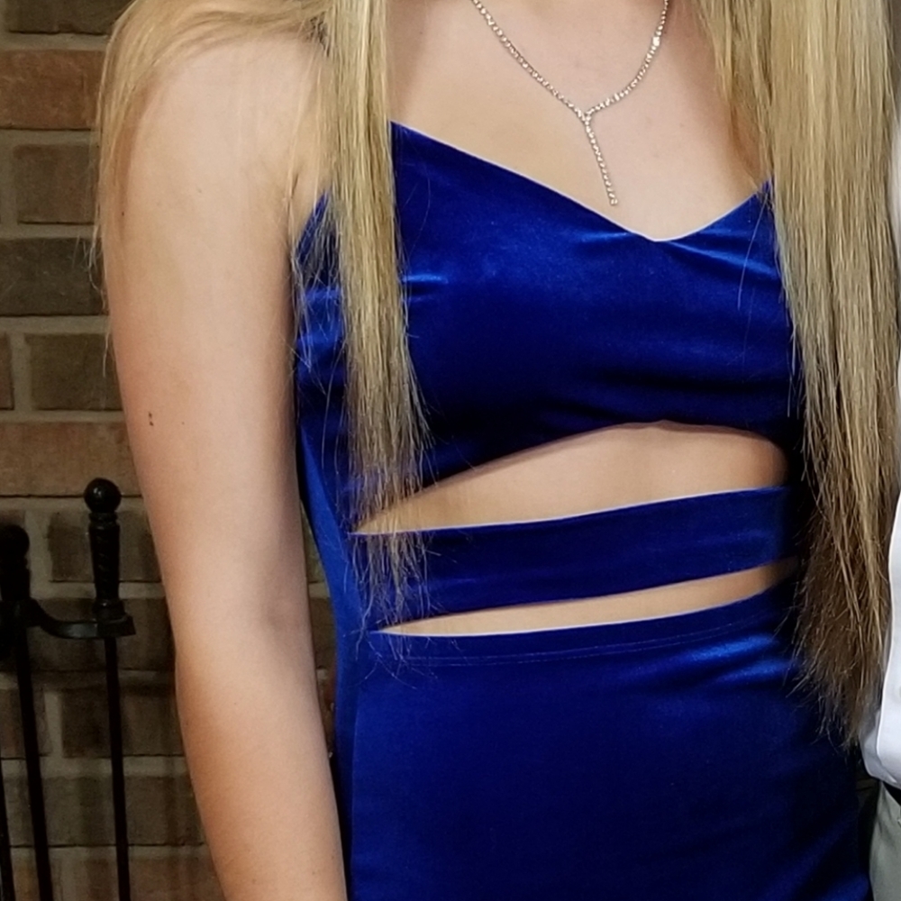 Royal blue semi formal dress